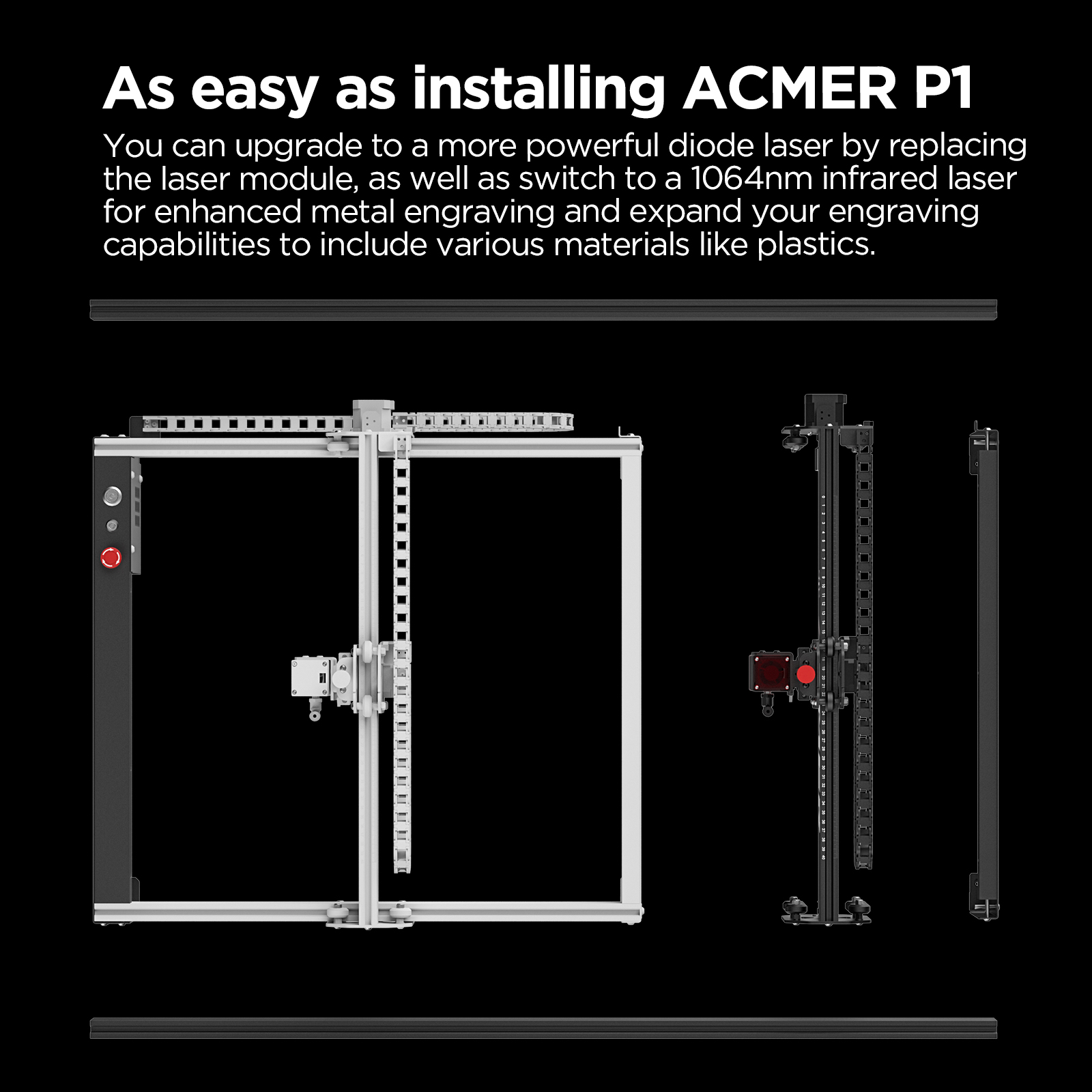 P1 L60 DIY Aluminum Extended F - Laser Marking Machine review and price